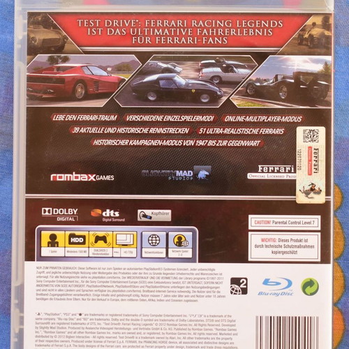 Test Drive: Ferrari Racing Legends PS3 game like new