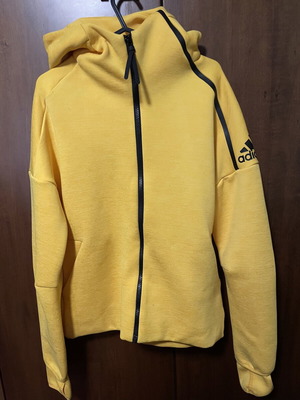 Adidas Z.N.E Tech Fleece Jacket used, yellow and gold, size S