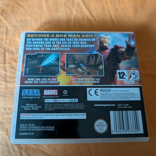Ironman Nintendo DS game like new with box