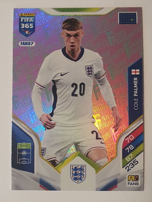 Panini FIFA 365 Andrenalyn XL 2026 Fans Favorite Pink Card Cole Palmer England like new