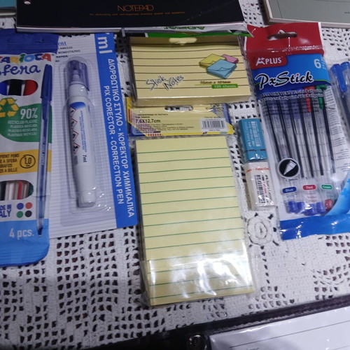 Complete stationery set with case and leather organizer, new
