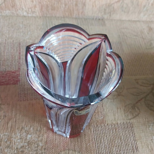 old Bohemian crystal vase!