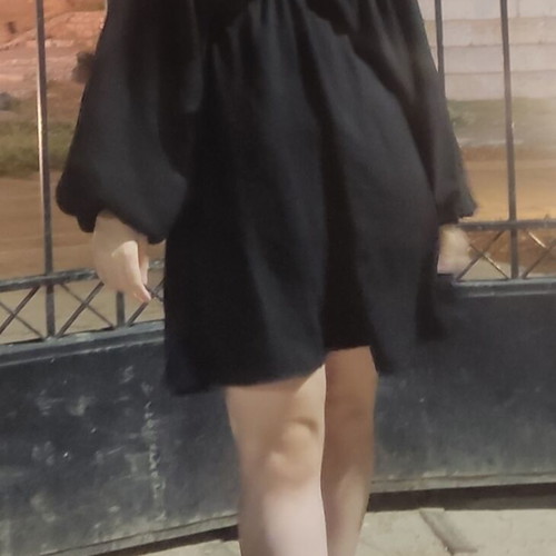 Shein black dress with balloon sleeves size S like new