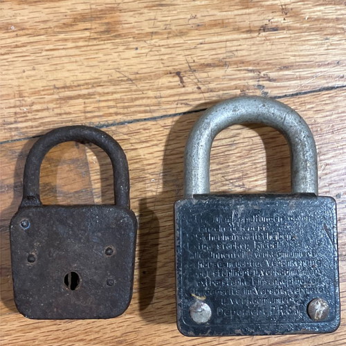 Vintage padlocks used, pack of 6, various sizes