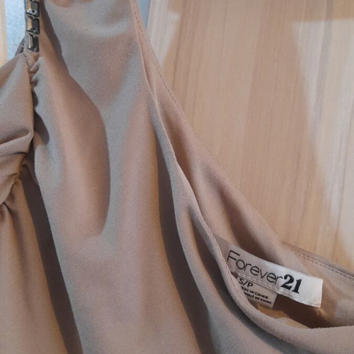 Forever 21 dress like new, elastic beige, size XXS to S