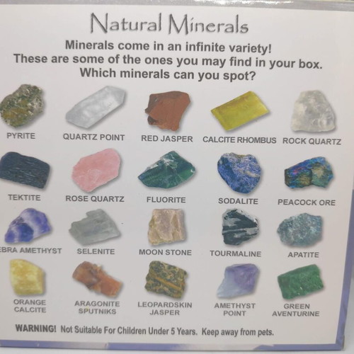 Natural minerals collection with 20 pieces like new