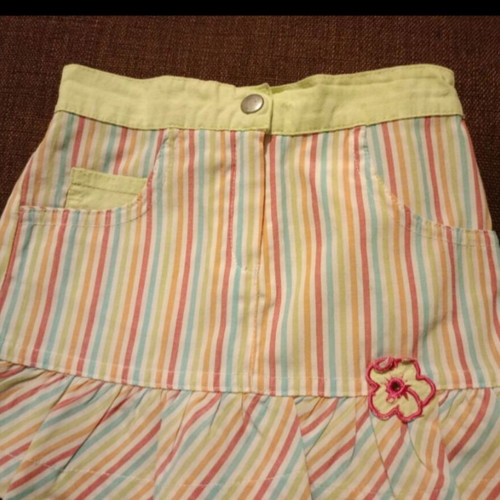 Striped summer skirt for girl Ersox's like new, 12 months, 100% cotton