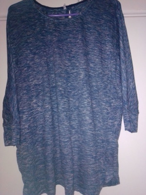 Women's blouse M used, blue, with slit sleeves