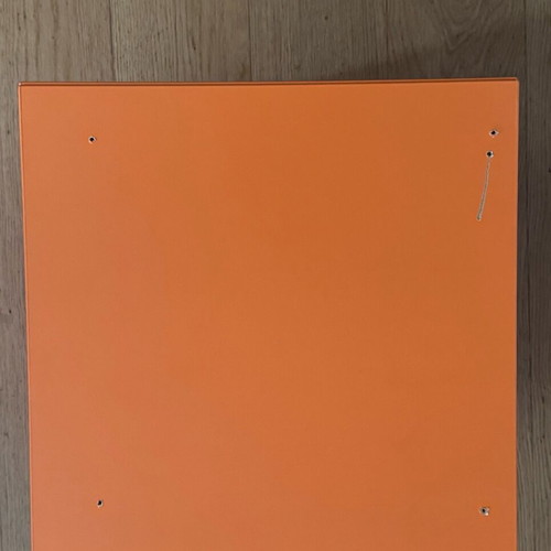 IKEA wall cube shelf used, orange