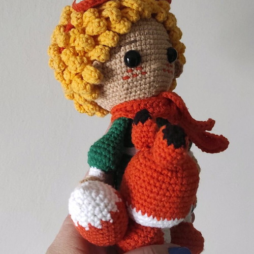 Knitted Little Prince handmade new with crochet