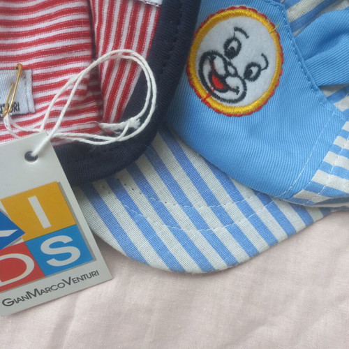 Baby hats set of 2 cotton Navy 0-6 months new