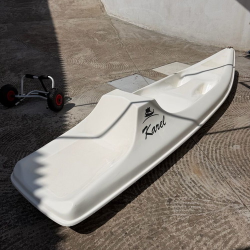 Karel Canoe with Transport Cart and Paddle like new