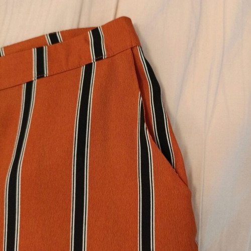 Primark striped culottes Medium used, orange, with pockets and zipper