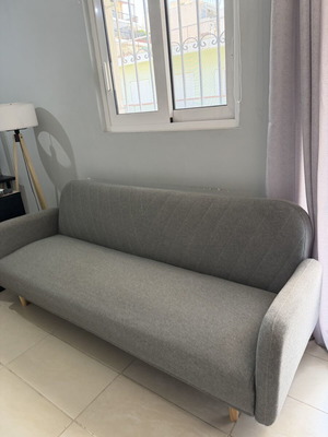 JYSK PARADIS 3-seat sofa bed, light grey