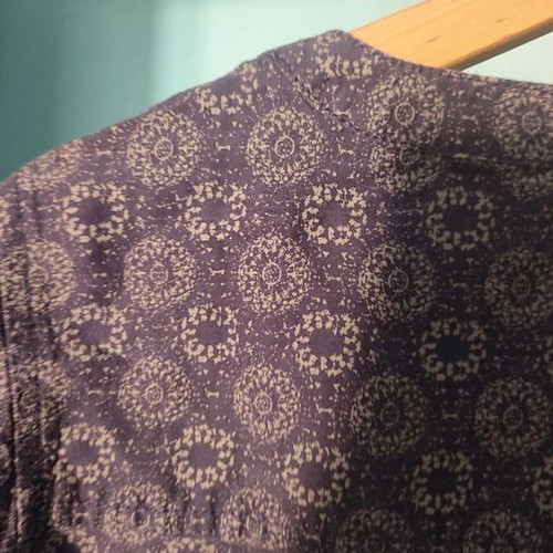 Tom Tailor lightweight blouse like new, sizes S/M/L, purple and cream