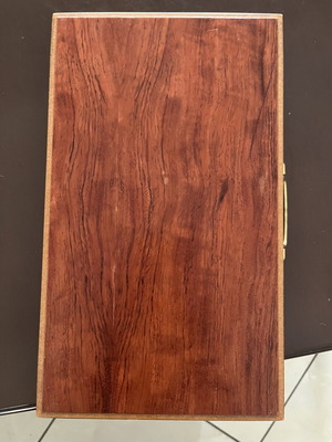 Wooden Backgammon Board Used, Foldable 44x38 cm with Dice and Checkers