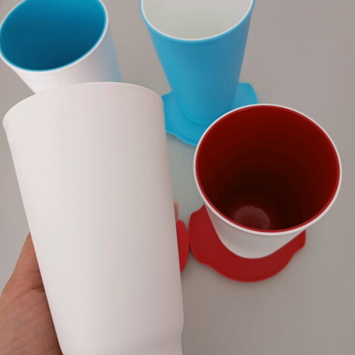 Alegra cups with lid Tupperware set of 4 pieces 450ml new