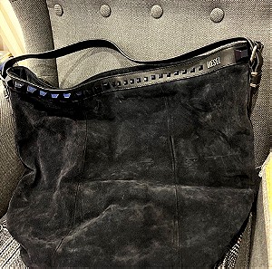 Diesel suede leather stud huge tote bag