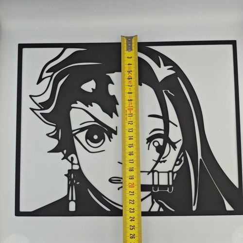 3D Printed Tanjiro & Nezuko Portrait Demon Slayer new