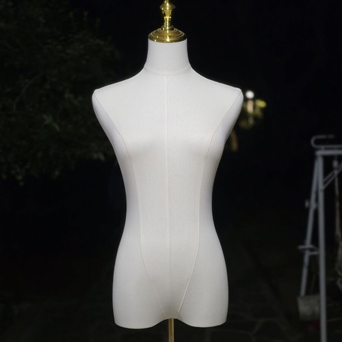 Female Dressmaker Mannequin with Adjustable Height and Gold Base like new