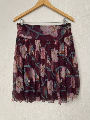 Sisley silk floral skirt, size L