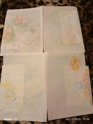 Correspondence used, 4 sets with envelope and sheet
