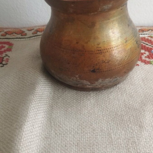 Copper cezve used vintage personal item
