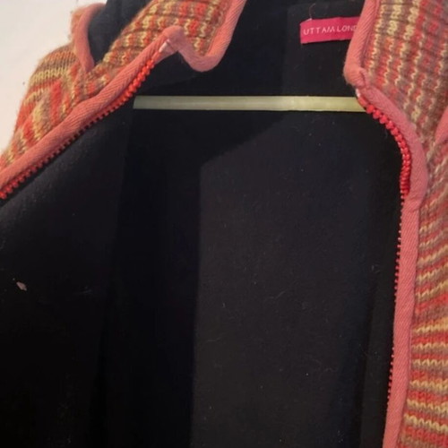 Uttam London 100% wool knitted coat with hood used