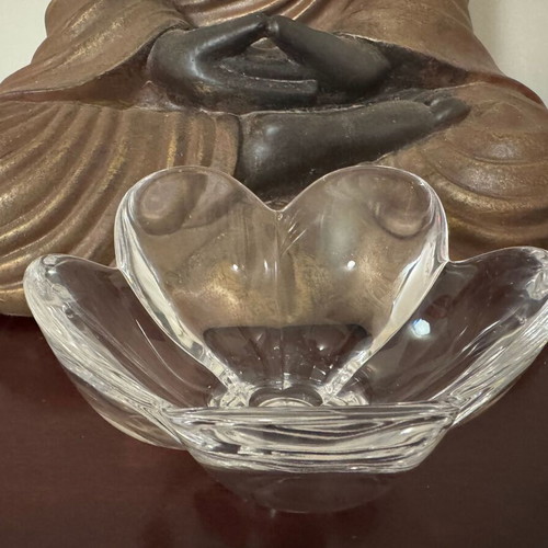 Crystal bowl in flower shape like new