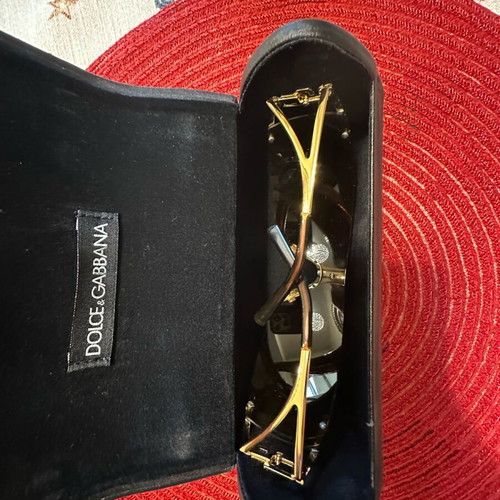 Vintage D&G mask sunglasses like new, brown and gold
