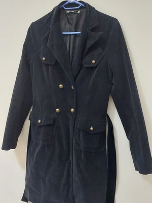 Pink Woman velvet coat like new, size S, black