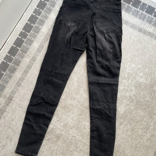 Stradivarius high-waisted slim fit jeans used, black, size S