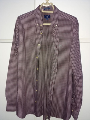 Ανδρικό πουκάμισο Gant σαν καινούργιο, καφέ και κόκκινο, μέγεθος M