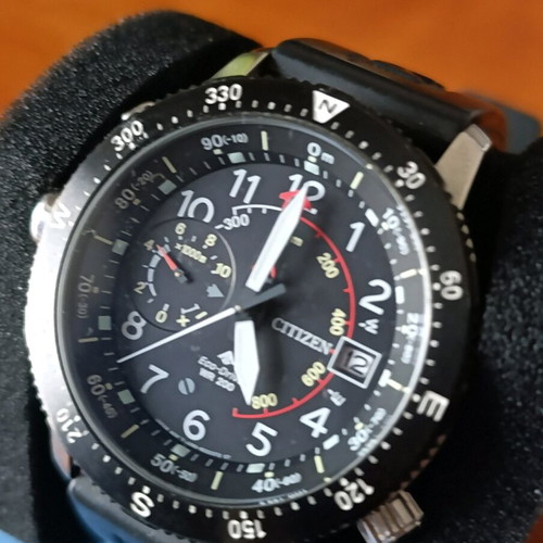 Citizen Promaster Altichron Eco Drive watch like new, men's, black