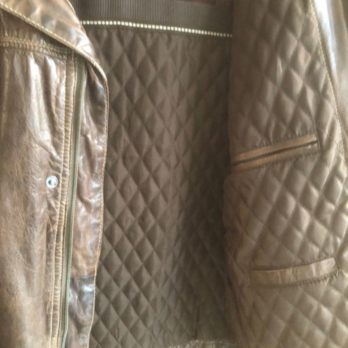 Italian leather jacket used, almost new, brown size XL