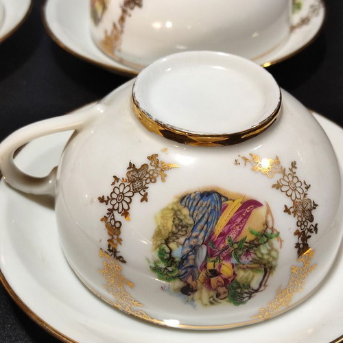 1960s Serving Set Made in Japan like new with 6 Cups and Creamer