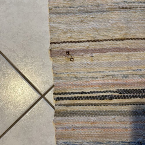 Rug used 270x68 cm with two holes