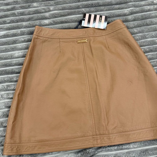 Leather mini skirt new Lynne with zipper