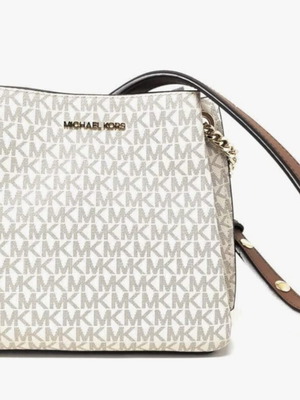 Michael Kors Bucket Shoulder Vanilla Bag like new, beige and gold