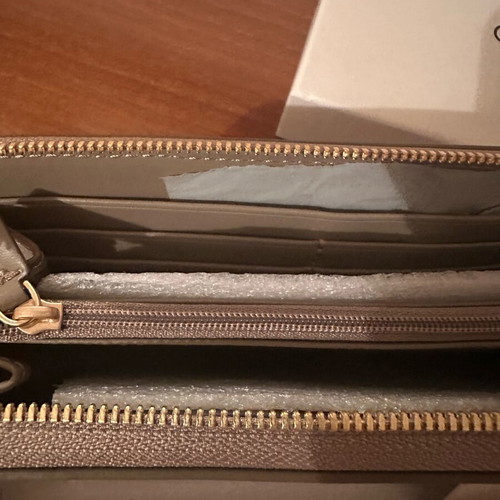 Calvin Klein leather women's wallet new beige