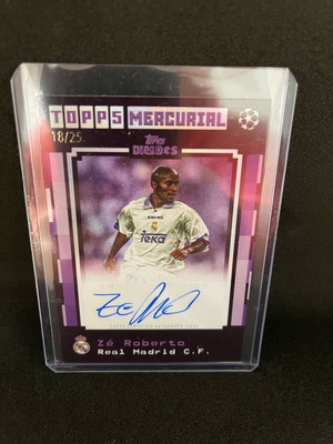 Κάρτα Real Madrid Ze Roberto Auto μεταχειρισμένη, Topps Decades 1990s