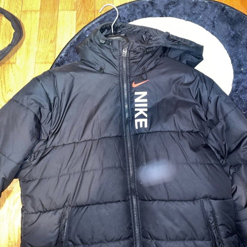 Nike jacket L like new, very warm, black and red