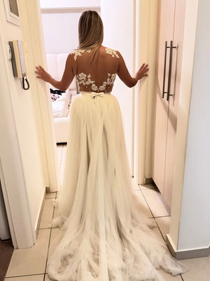 Wedding dress by Mairy Mparola used, white, sizes XS to S