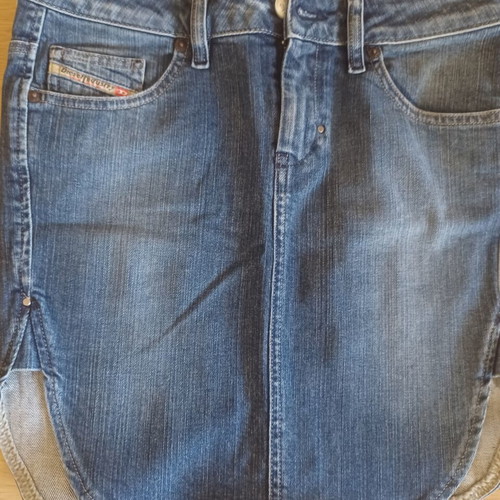 Diesel denim skirt like new with unique design XS-S blue