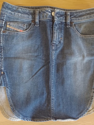 Diesel denim skirt like new with unique design XS-S blue