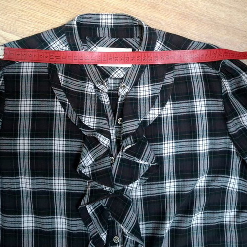 Massimo Dutti plaid shirt like new, gray and brown, size 46