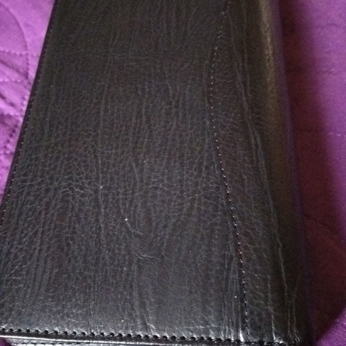 Organizer wallet new, black faux leather with multiple pockets, 20x15 cm