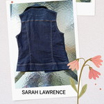 Sarah Lawrence vintage denim vest like new, blue