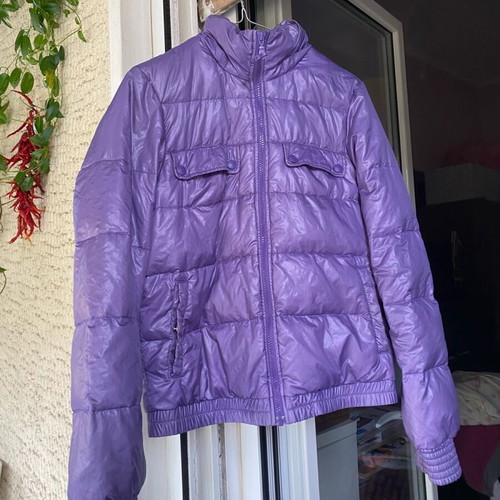 Sisley women's purple jacket like new with hood