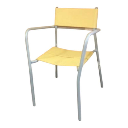 Table with 2 metal chairs with PVC new from store